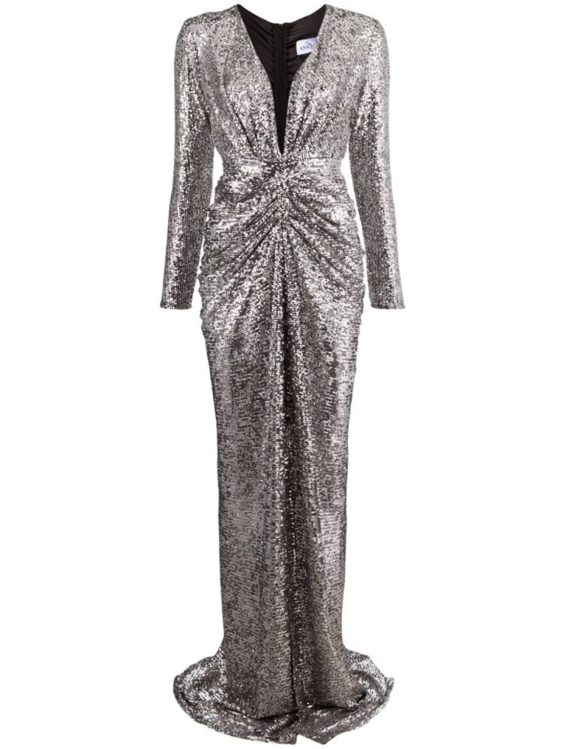 Ana Radu sequined trumpet maxi dress - Silver von Ana Radu