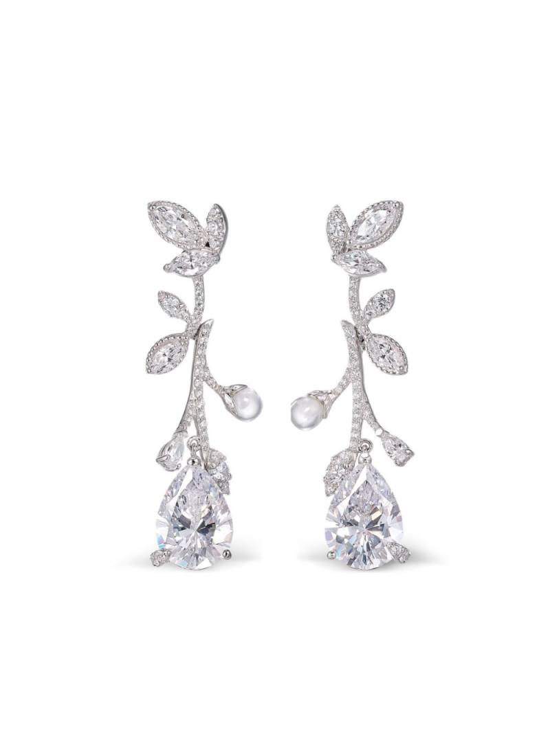 Anabela Chan 18kt Citrus Vine diamond earrings - Silver von Anabela Chan