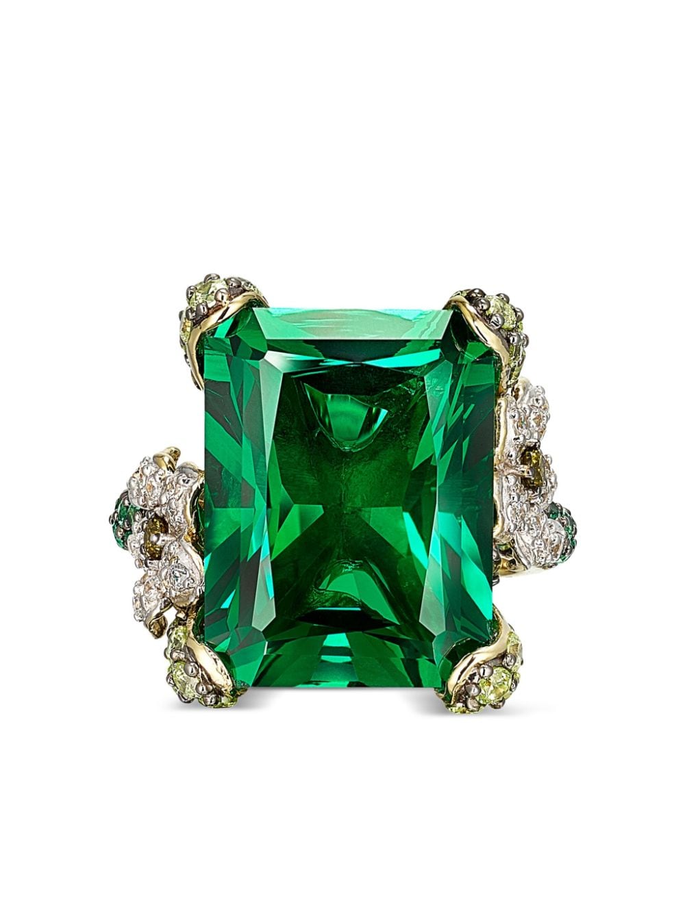 Anabela Chan 18kt gold vermeil Emerald Cinderella gemstone ring - Green von Anabela Chan