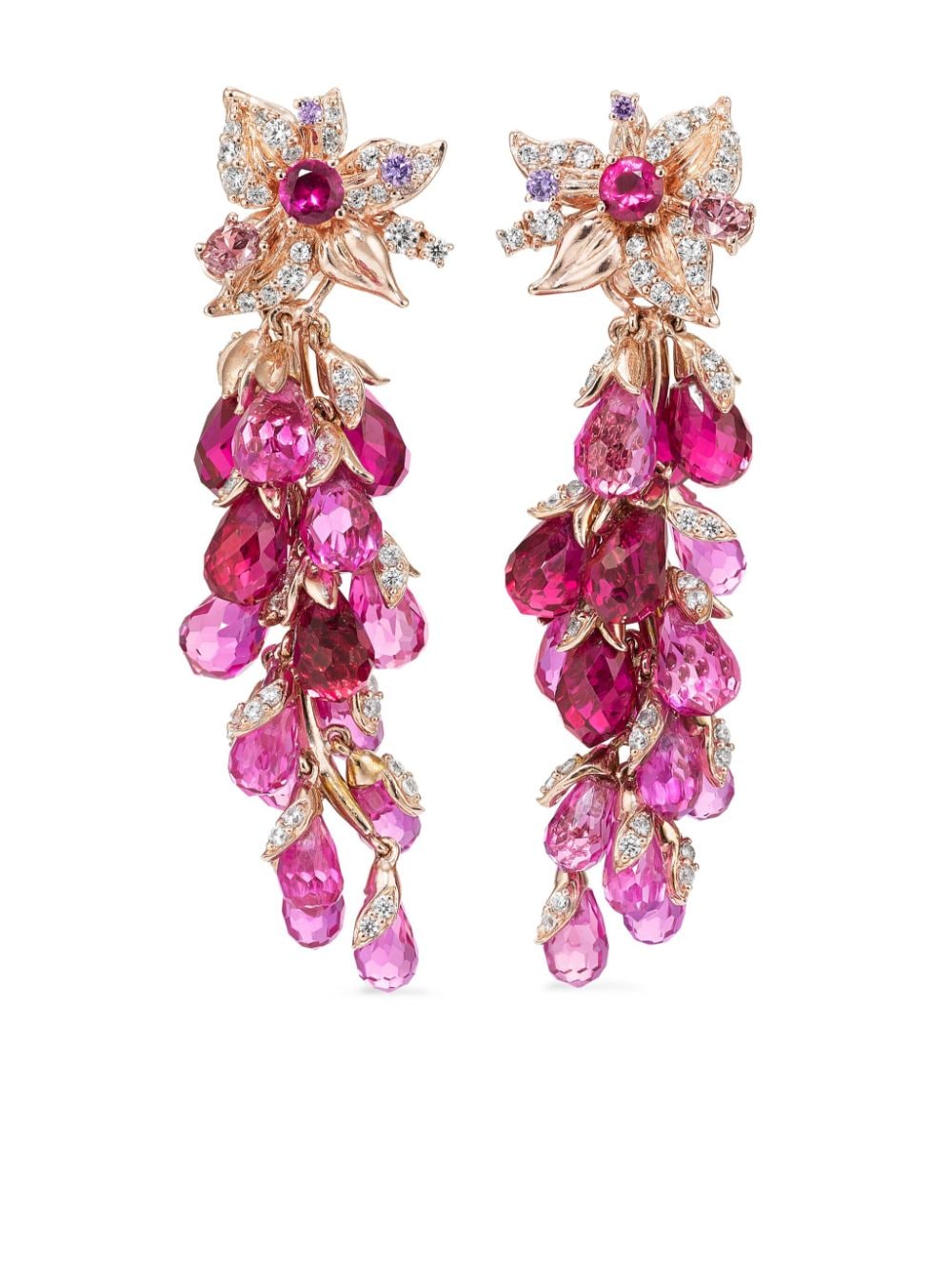 Anabela Chan 18kt rose gold vermeil Coralbell multi-stone earrings - Pink von Anabela Chan