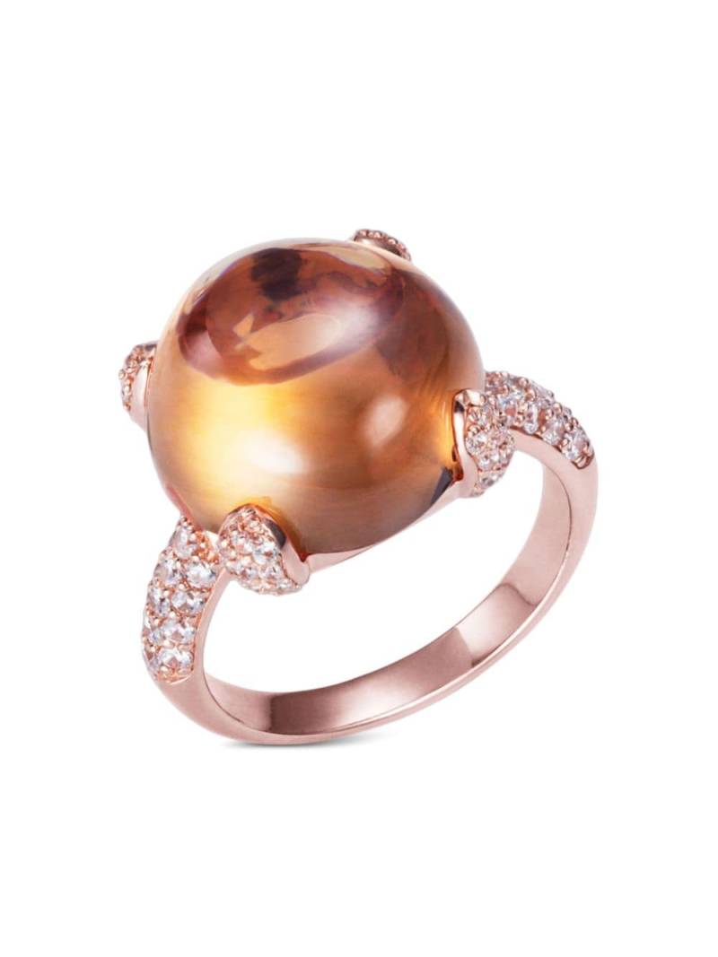 Anabela Chan 18kt rose gold vermeil Sugarloaf citrine ring - Pink von Anabela Chan