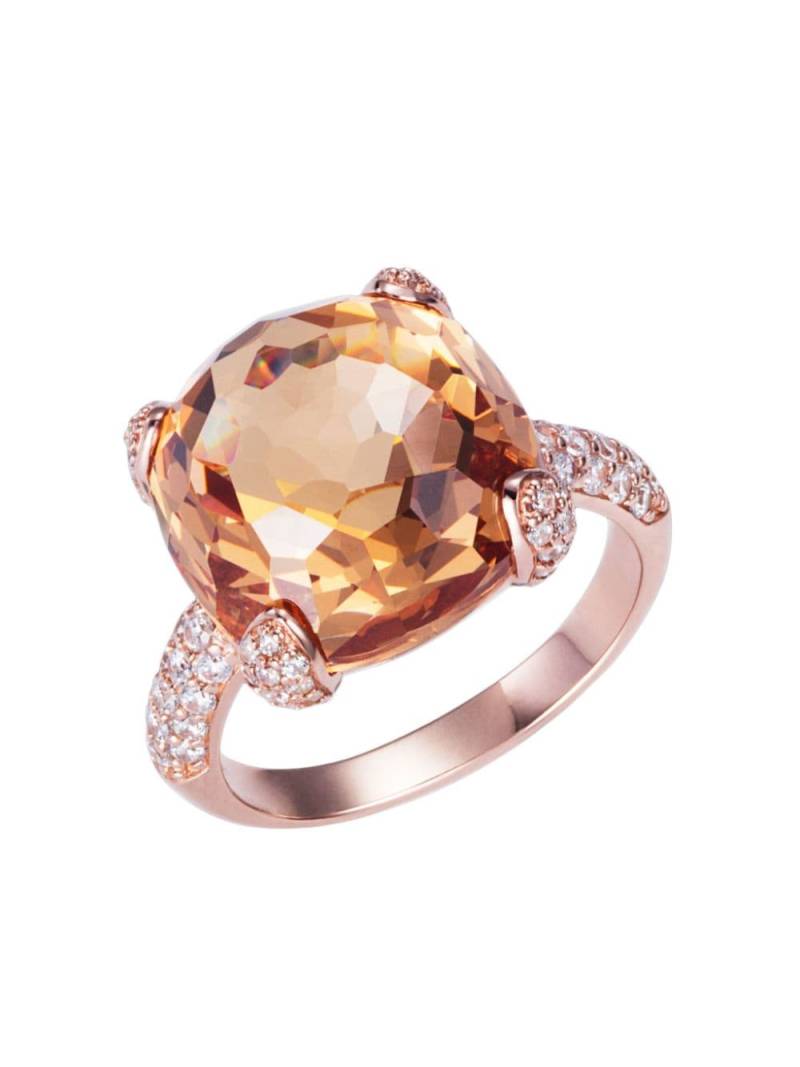 Anabela Chan 18kt rose gold vermeil Sugarloaf faceted citrine ring - Pink von Anabela Chan