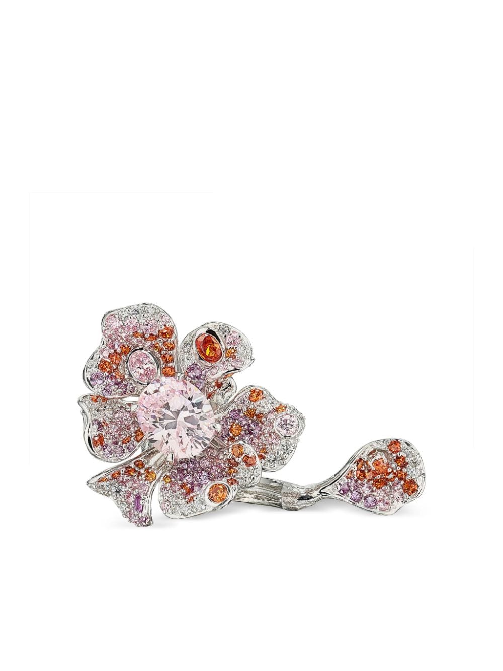 Anabela Chan 18kt white gold Pale Rose Peony sapphire and diamond ring - Pink von Anabela Chan