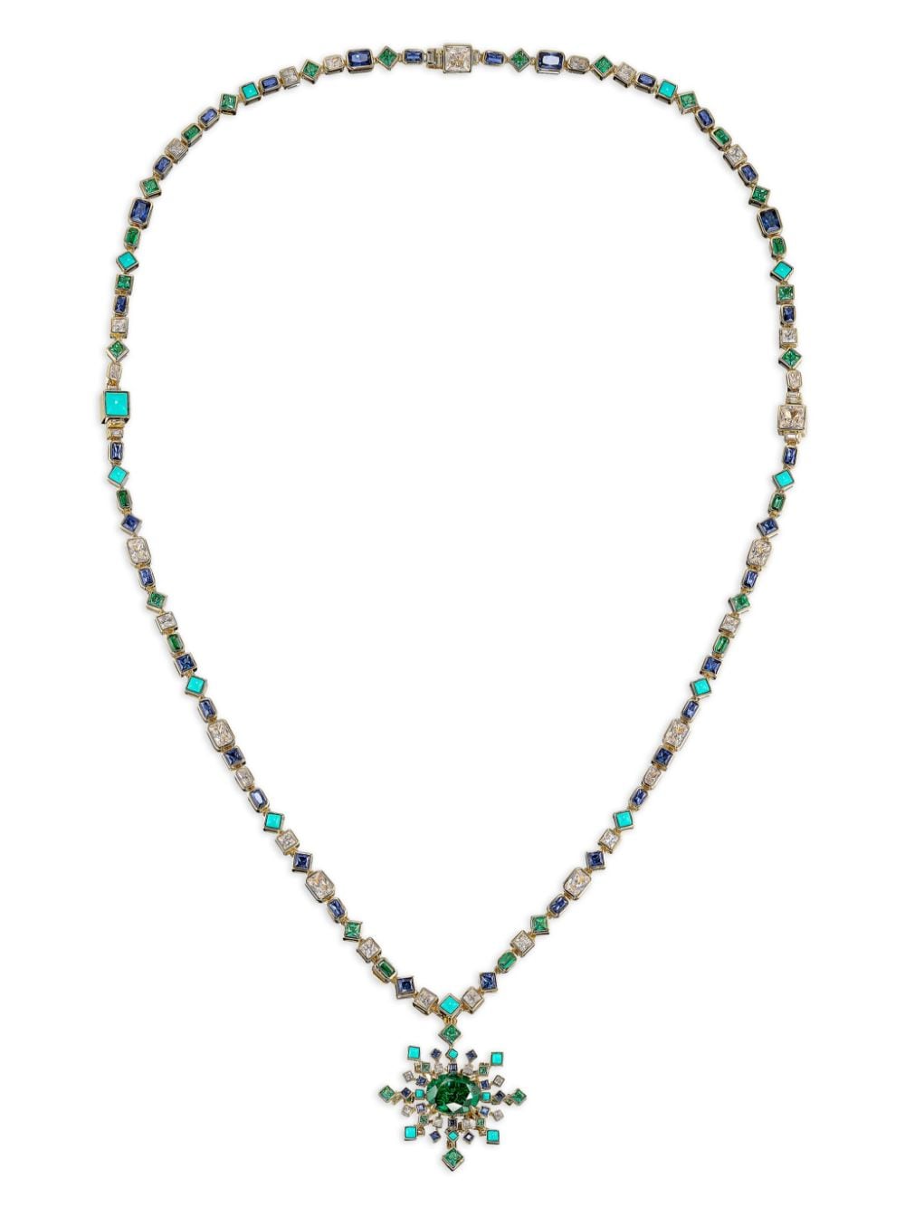 Anabela Chan 18ky yellow gold Spectra multi-stone necklace - Green von Anabela Chan