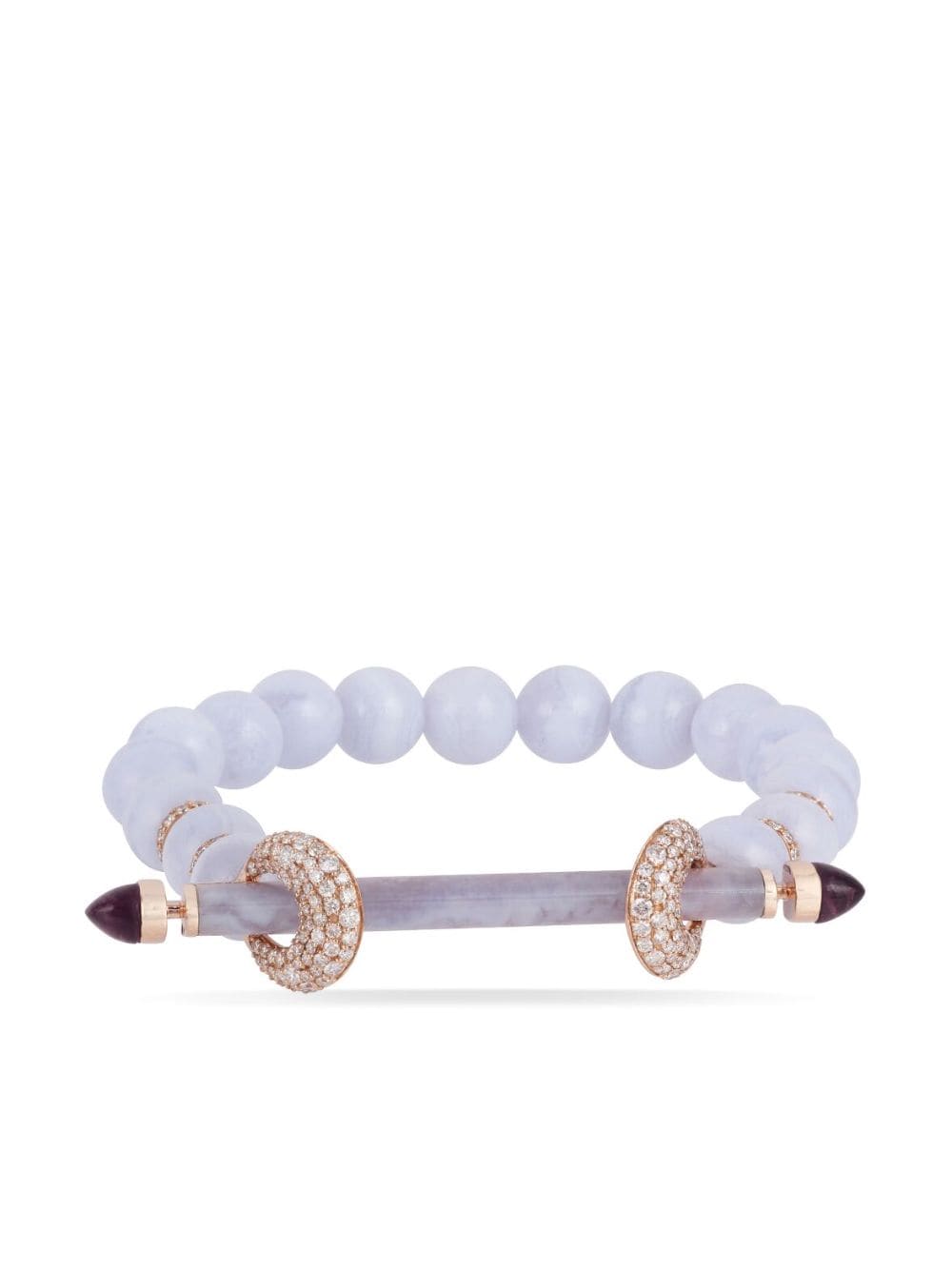 Ananya 18kt rose gold multi-stone beaded bracelet von Ananya