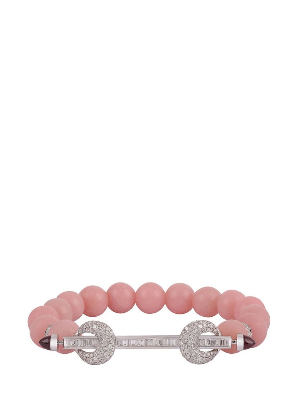 Ananya 18kt white gold Chakra pink opal and diamond bracelet - Silver von Ananya