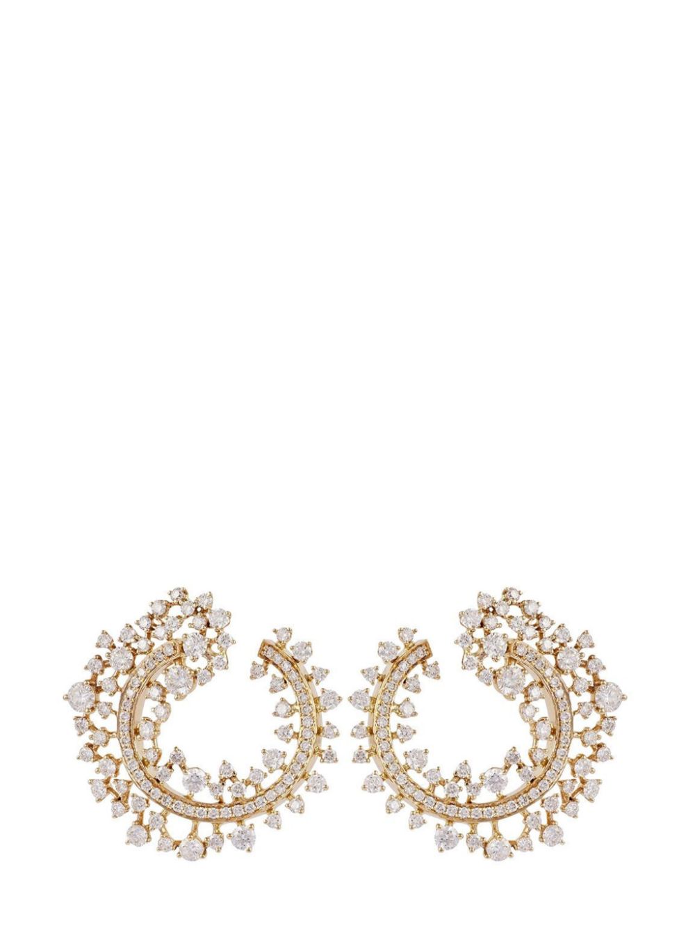 Ananya 18kt yellow gold Scatter Edge diamond earrings von Ananya