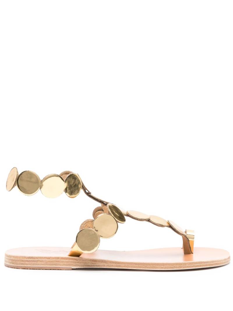 Ancient Greek Sandals Asteras flat leather sandals - Gold von Ancient Greek Sandals