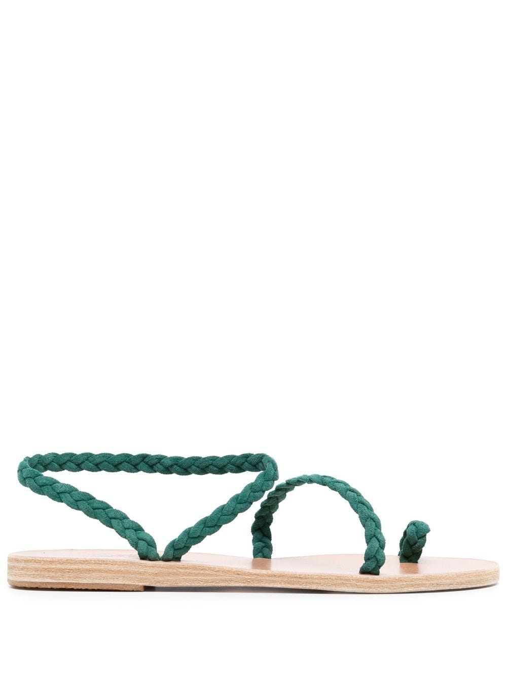 Ancient Greek Sandals Eleftheria braided-strap sandals - Green von Ancient Greek Sandals
