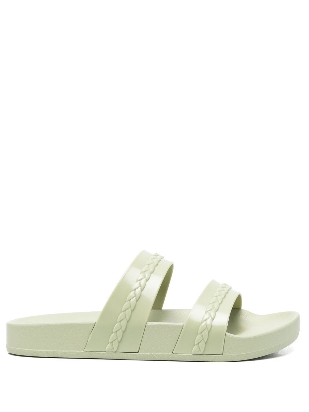 Ancient Greek Sandals Meli double-strap slides - Green von Ancient Greek Sandals