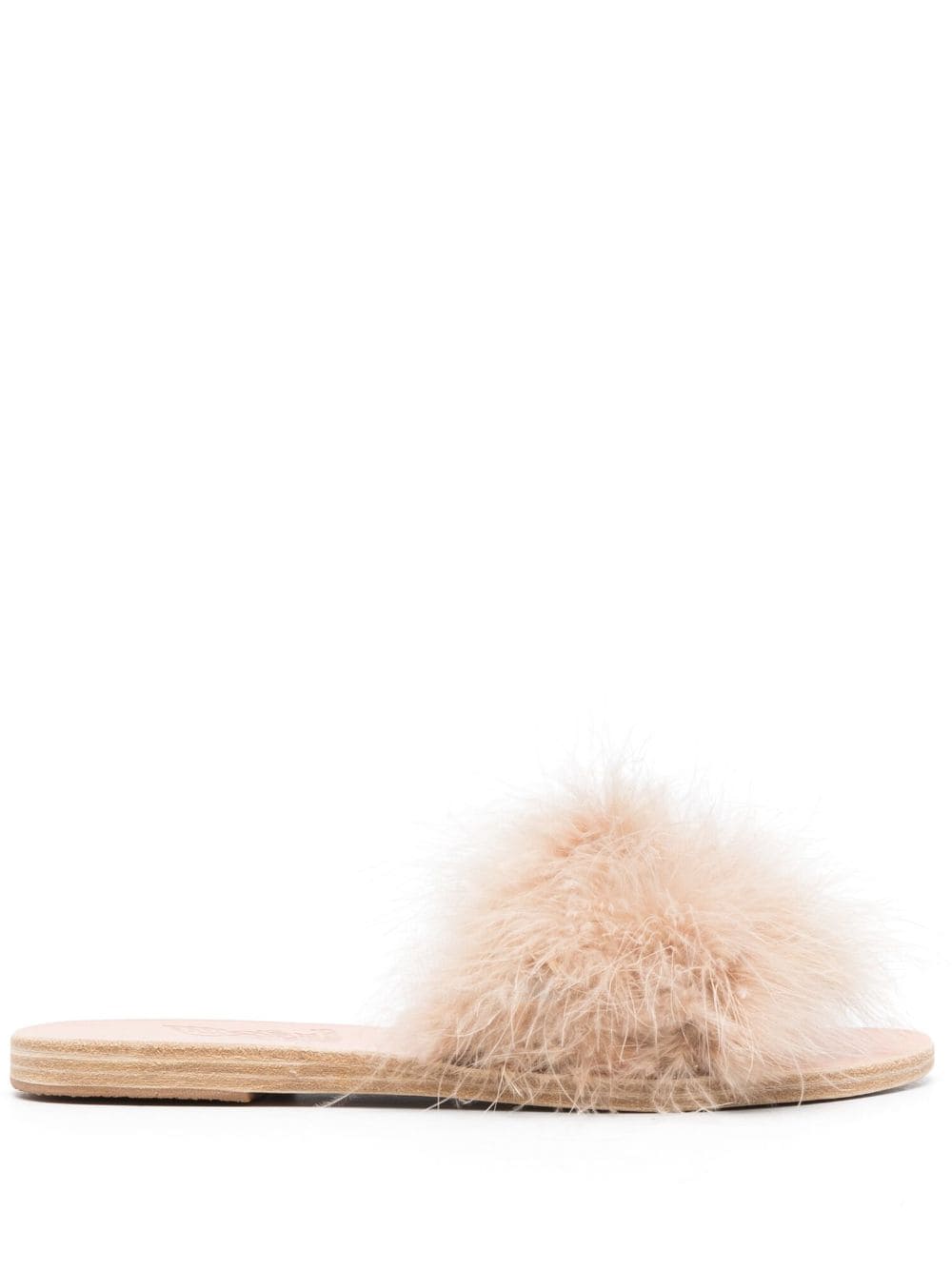 Ancient Greek Sandals Mia Marabu flat feather sandals - Neutrals von Ancient Greek Sandals