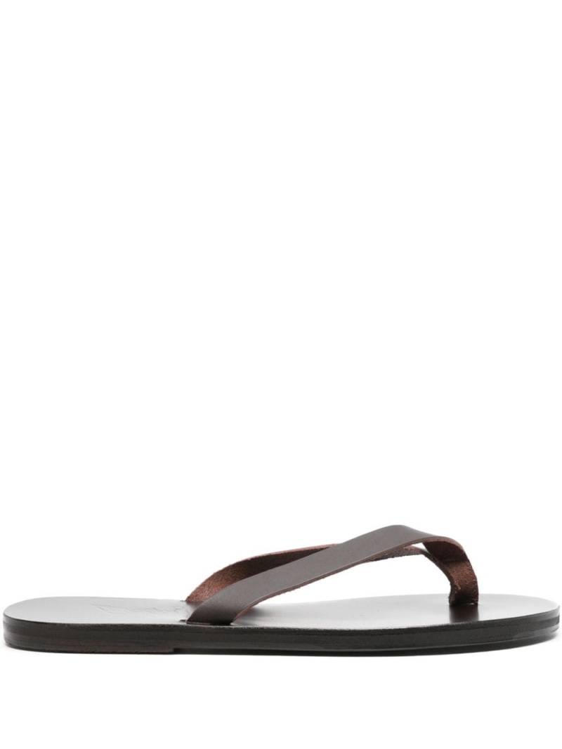 Ancient Greek Sandals Solon flat leather sandals - Brown von Ancient Greek Sandals