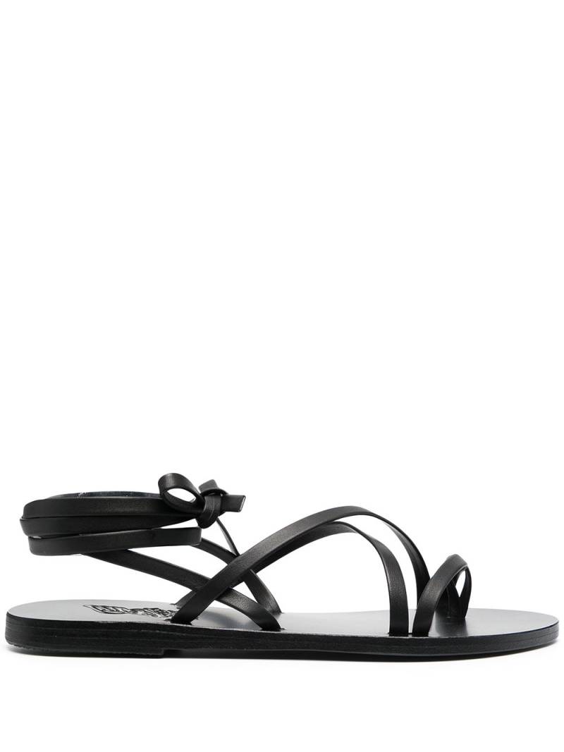 Ancient Greek Sandals wrap ankle sandals - Black von Ancient Greek Sandals