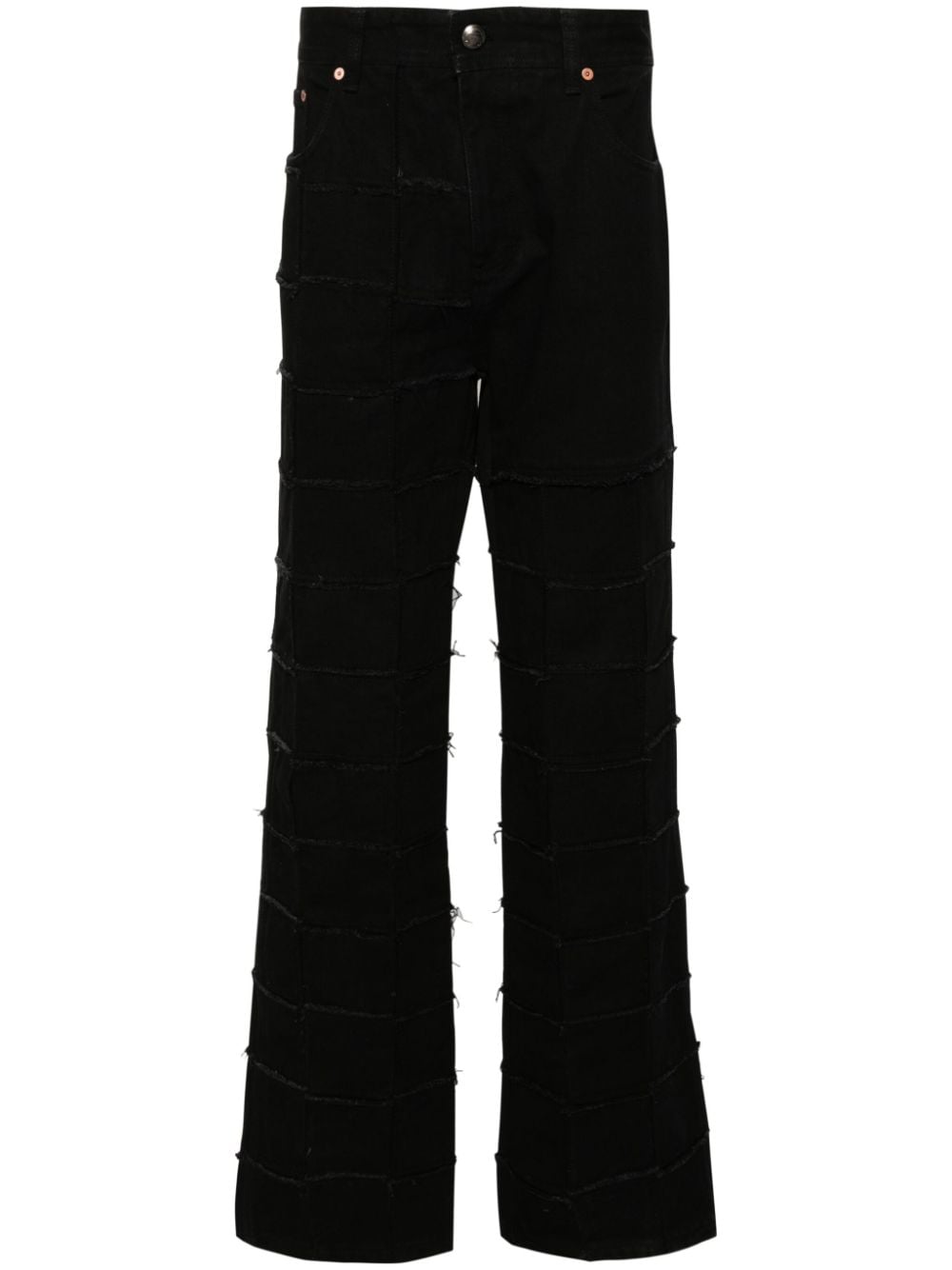 Andersson Bell New Patchwork mid-rise wide-leg jeans - Black von Andersson Bell