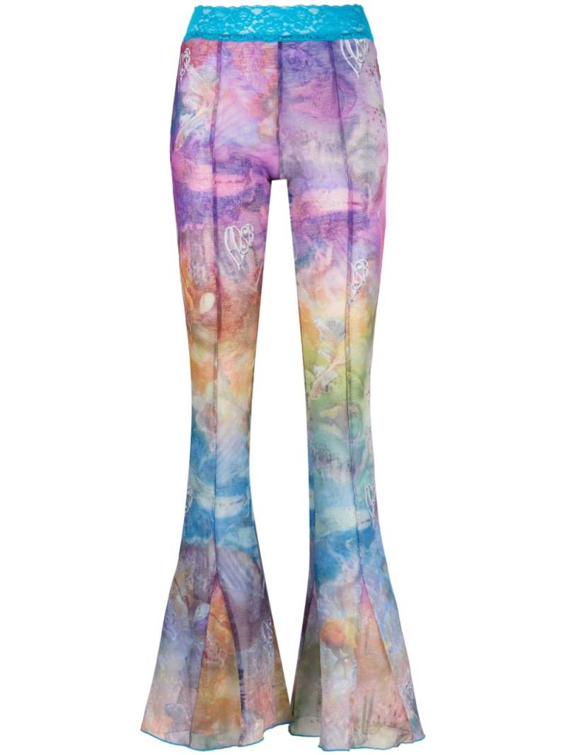 Andersson Bell abstract-print flared trousers - Purple von Andersson Bell