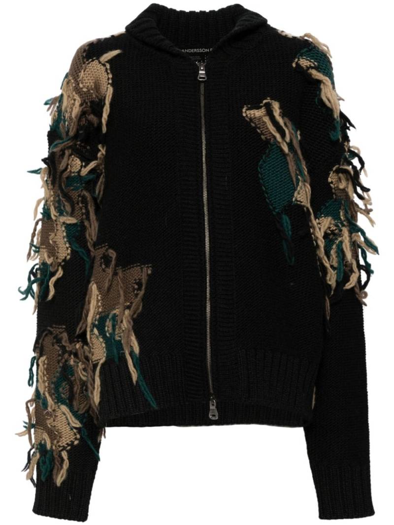 Andersson Bell camouflage zip-up cardigan - Black von Andersson Bell