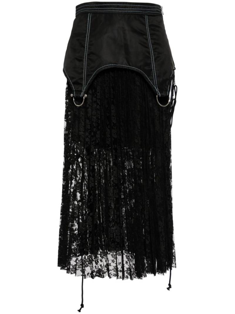 Andersson Bell lace combination maxi skirt - Black von Andersson Bell