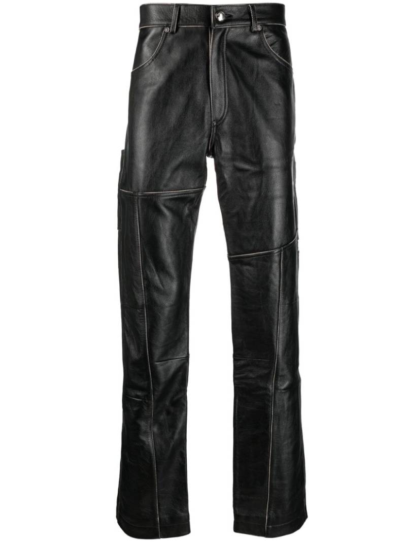 Andersson Bell leather straight-leg trousers - Black von Andersson Bell