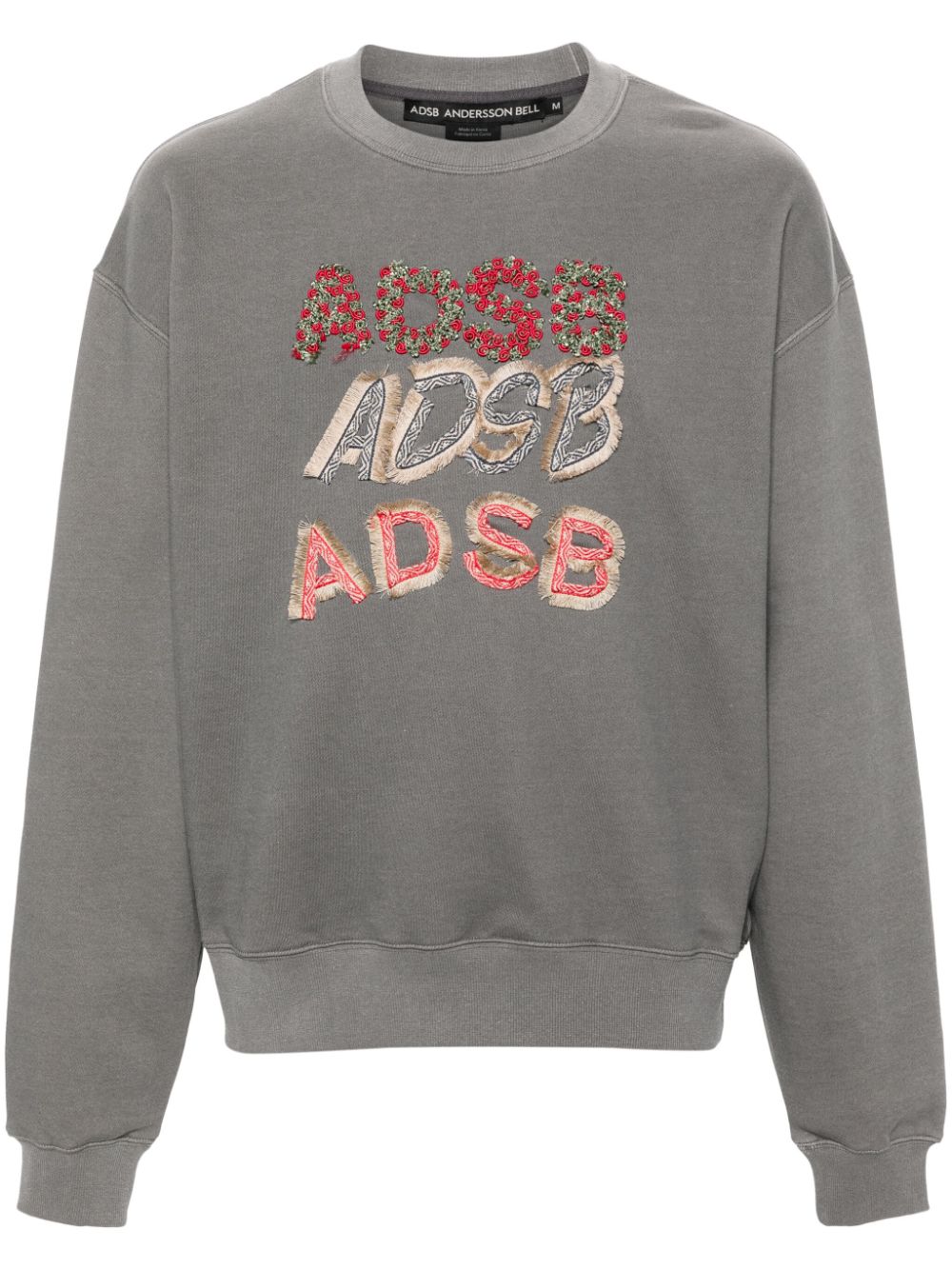 Andersson Bell logo-patches cotton-blend sweatshirt - Grey von Andersson Bell