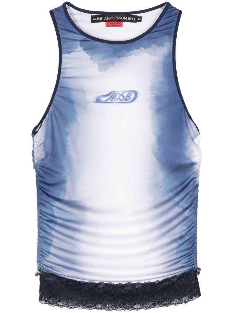 Andersson Bell logo-print sleeveless top - Blue von Andersson Bell