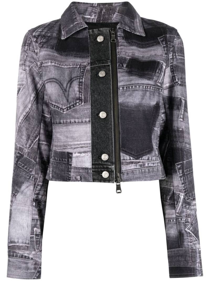 Andersson Bell patchwork-print denim jacket - Black von Andersson Bell