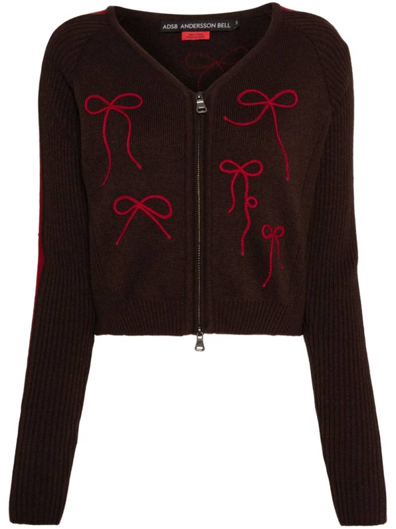 Andersson Bell ribbon embroidery knit cardigan - Brown von Andersson Bell