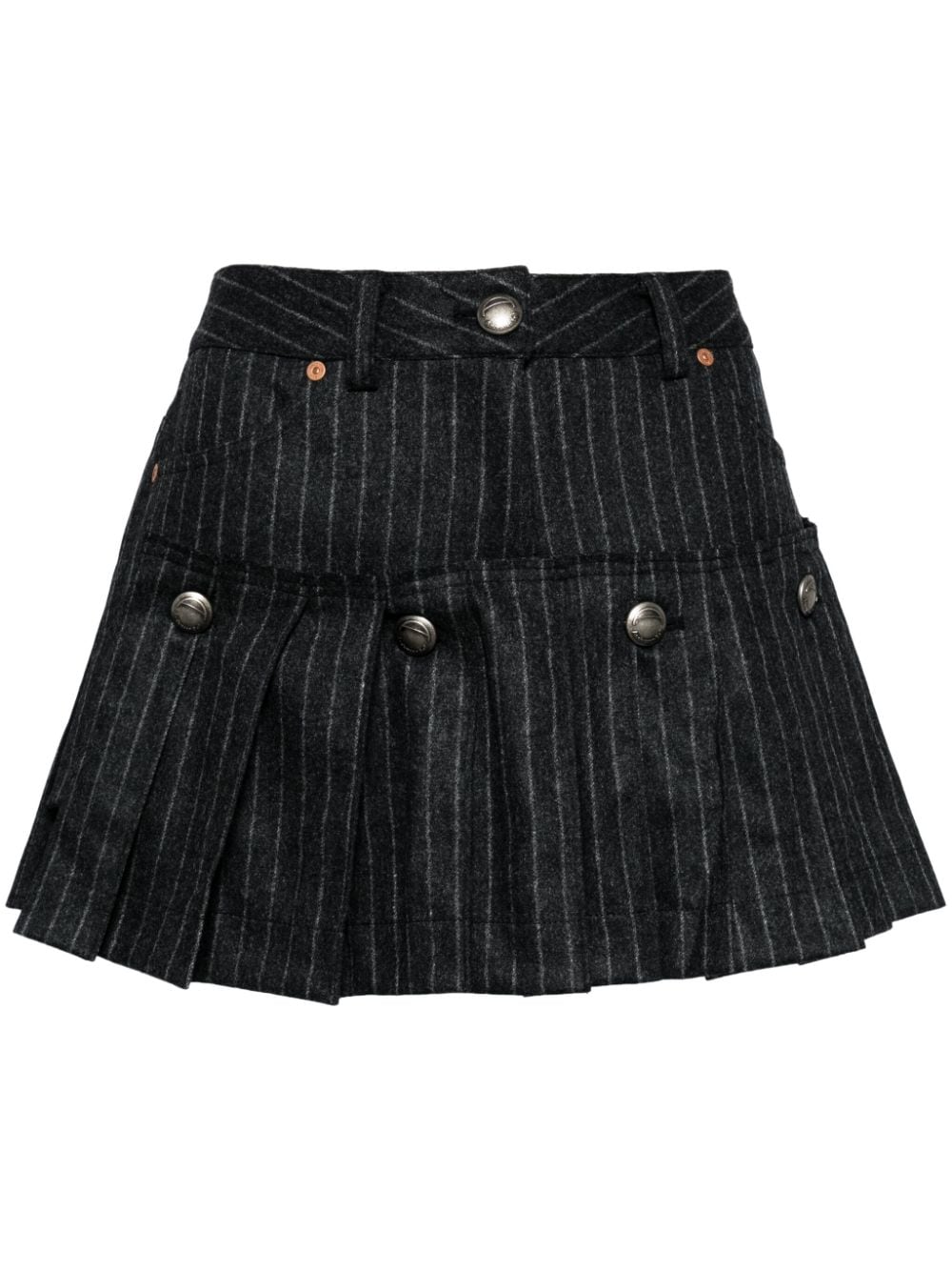 Andersson Bell stripe wool skort - Black von Andersson Bell