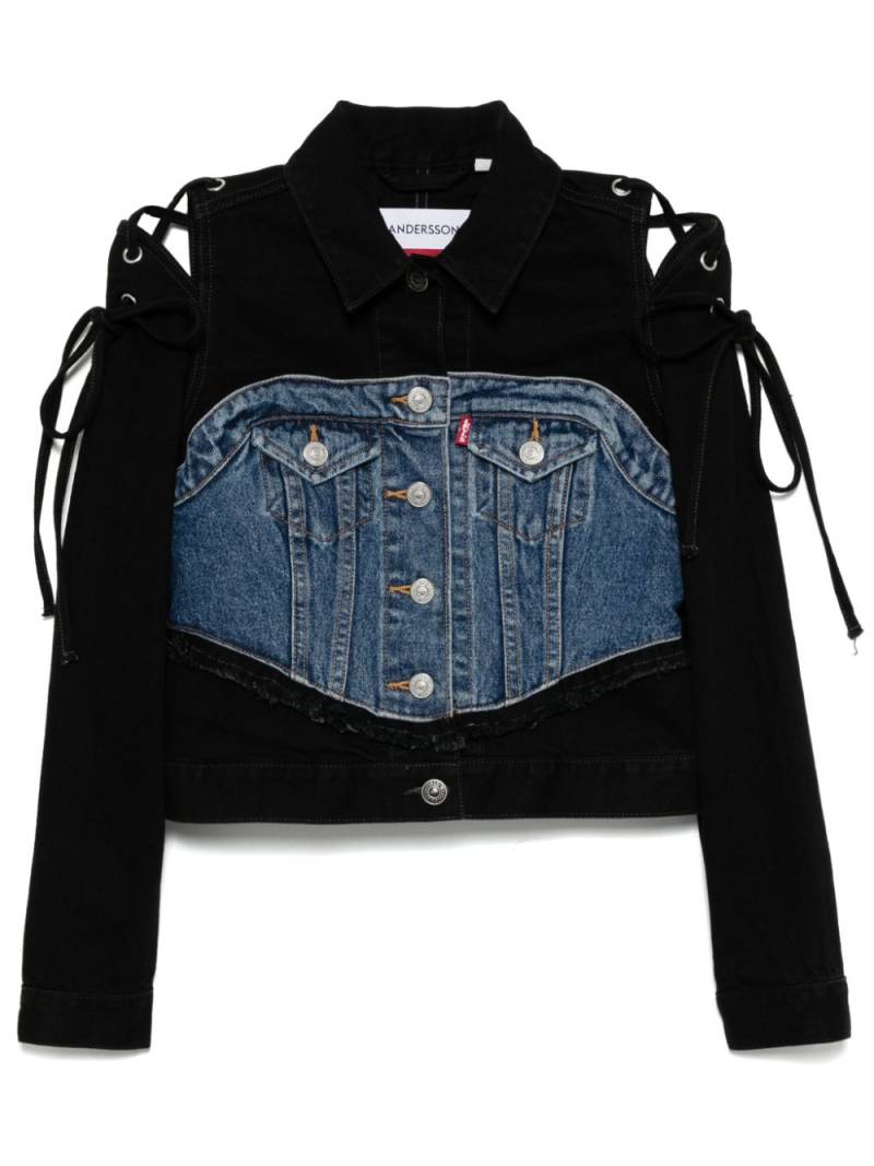 Andersson Bell x Levi's half trucker jacket - Black von Andersson Bell