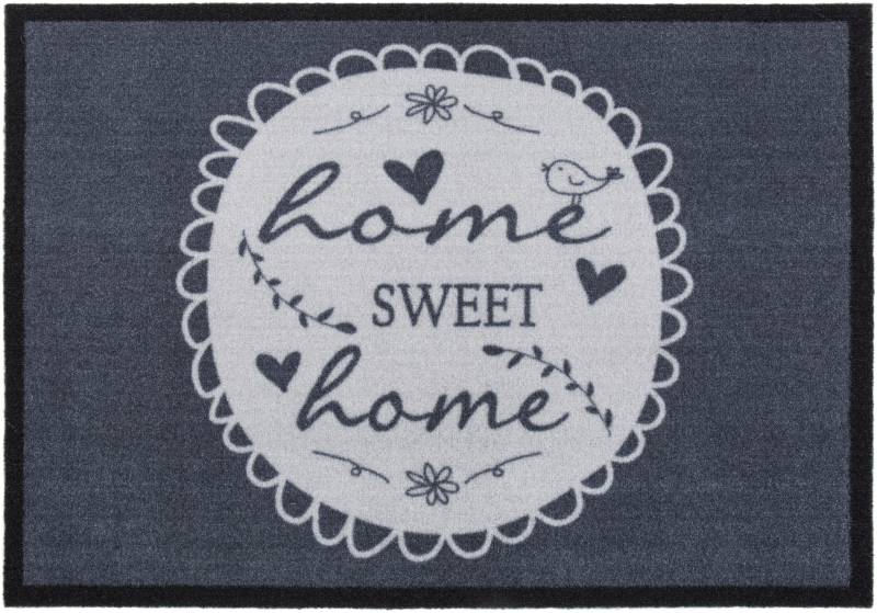 Andiamo Fussmatte »Home Sweet Home«, rechteckig, 5 mm Höhe, Schmutzfangmatte, rutschfest, mit Spruch, waschbar von Andiamo