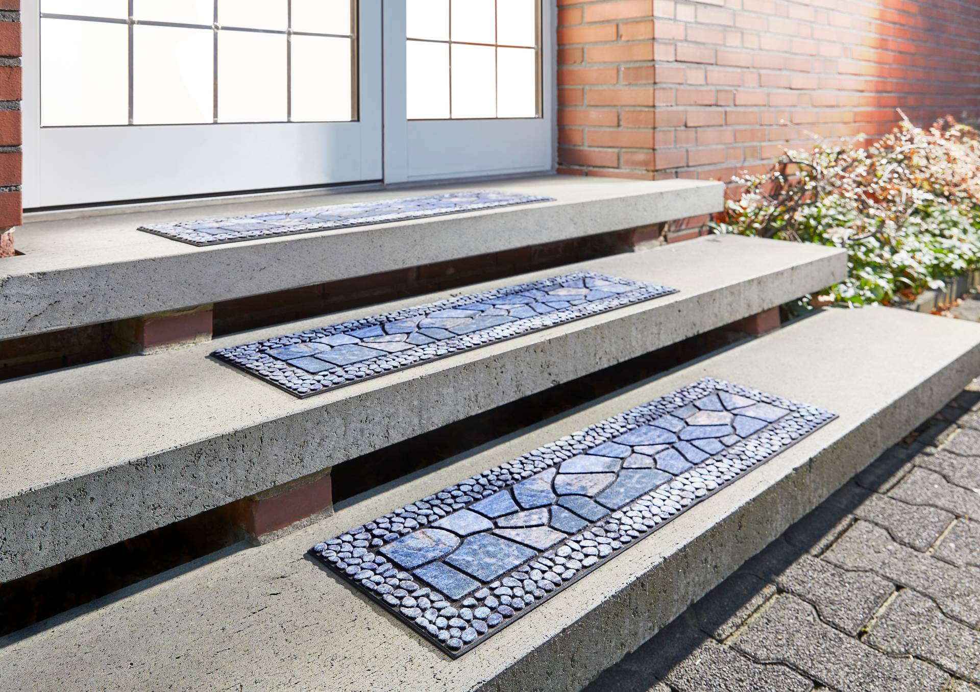 Andiamo Stufenmatte »Outdoor, 2er Set«, rechteckig, 6 mm Höhe, Outdoor-Stufenmatten, Stein Motiv, Gartenbereich, Aussenbereich Andiamo Stufenmatte »Outdoor, 2er Set«, rechteckig, 6 mm Höhe, Outdoor-Stufenmatten, Stein Motiv, Gartenbereich, Aussenbereich von Andiamo