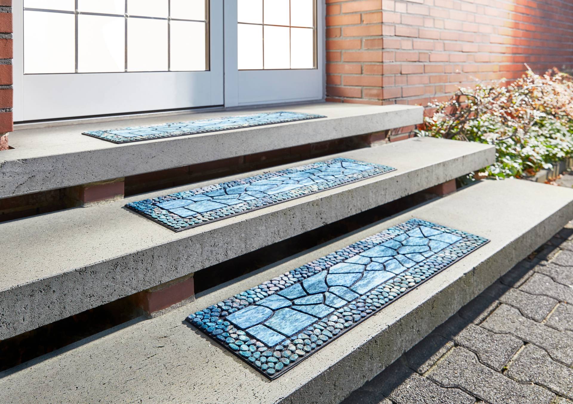 Andiamo Stufenmatte »Outdoor, 2er Set«, rechteckig, 6 mm Höhe, Outdoor-Stufenmatten, Stein Motiv, Gartenbereich, Aussenbereich Andiamo Stufenmatte »Outdoor, 2er Set«, rechteckig, 6 mm Höhe, Outdoor-Stufenmatten, Stein Motiv, Gartenbereich, Aussenbereich von Andiamo