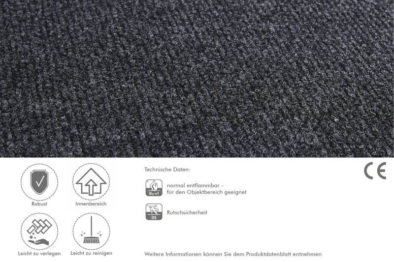 Andiamo Teppichboden »Nadelfilz Milo«, rechteckig, Uni Farben, Breite 100 cm oder 200 cm, strapazierfähig, Wohnzimmer von Andiamo