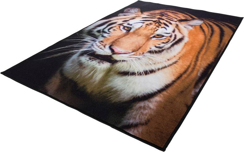 Andiamo Teppich »Tiger«, rechteckig, 4 mm Höhe, bedruckt, Wohnzimmer von Andiamo