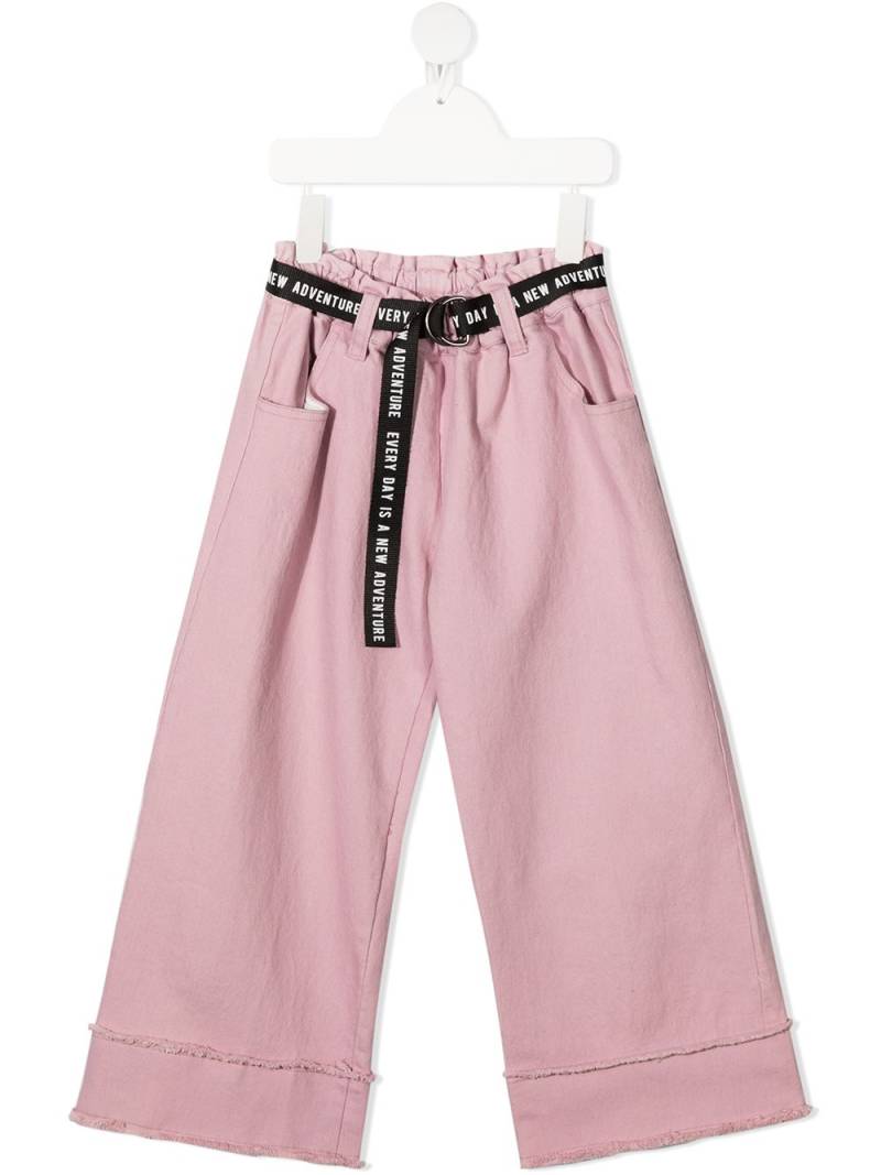 Andorine belted wide-leg trousers - Pink von Andorine