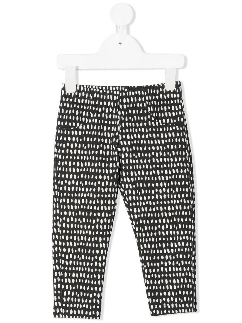 Andorine dot print leggings - Black von Andorine