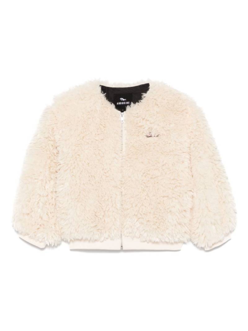 Andorine faux-fur bomber jacket - Neutrals von Andorine