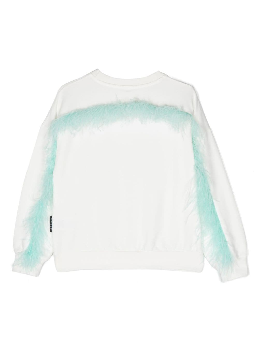 Andorine feather-trim organic cotton sweatshirt - White von Andorine