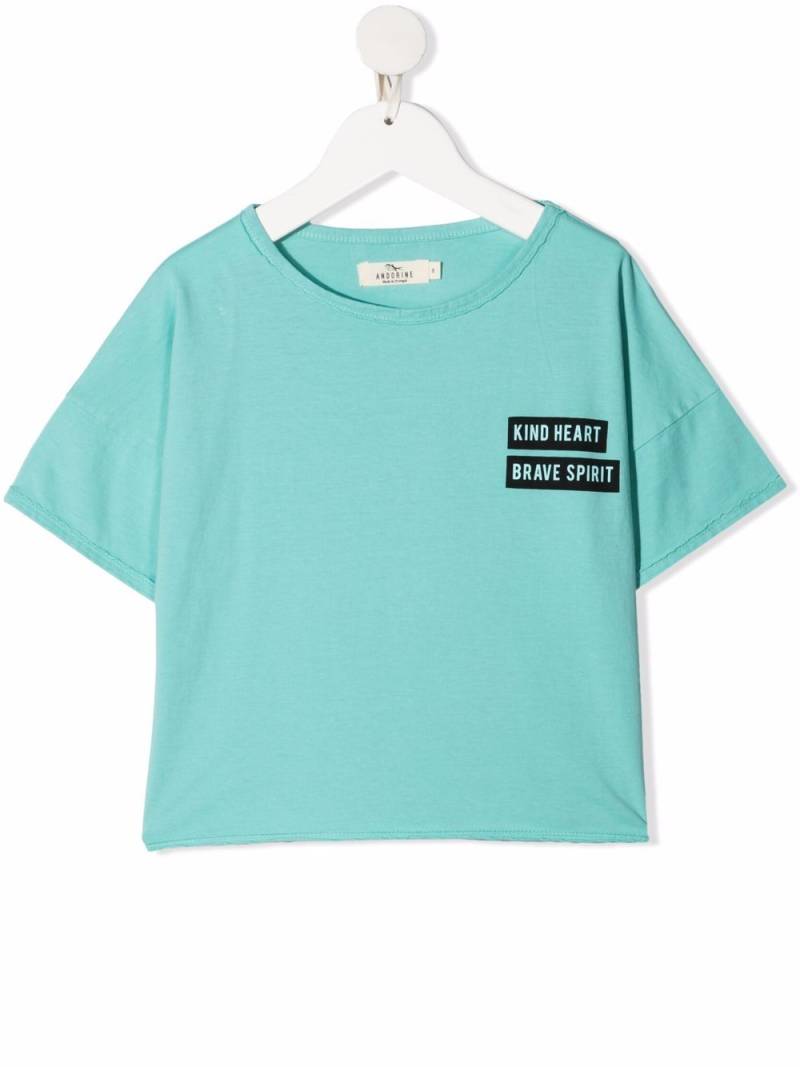 Andorine logo crew-neck T-shirt - Green von Andorine