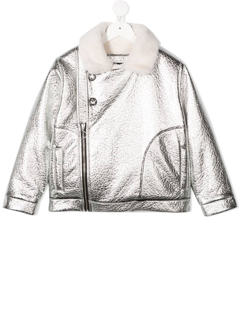 Andorine metallic biker jacket - Silver von Andorine