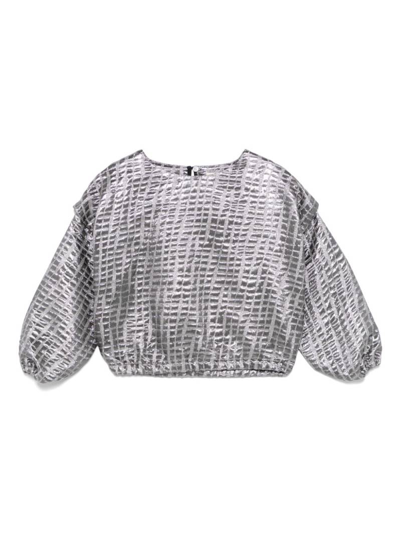 Andorine metallic-effect jacquard top - Silver von Andorine