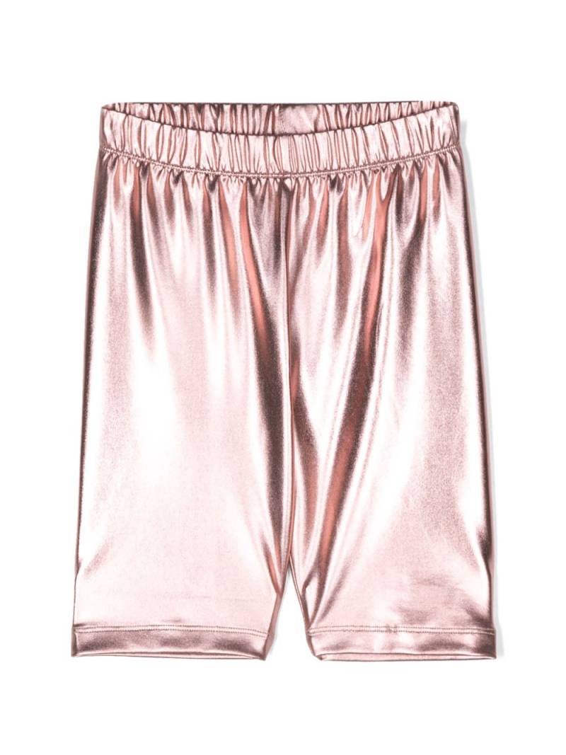 Andorine metallic-finish biker shorts - Pink von Andorine