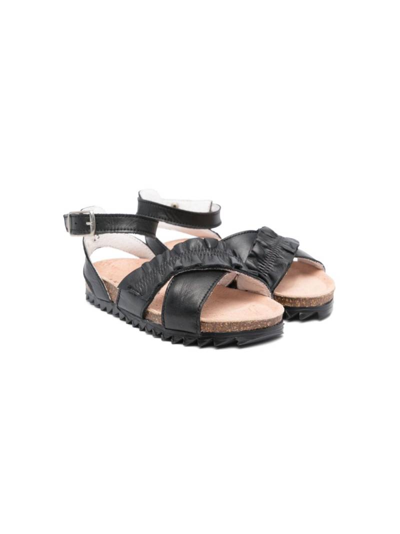 Andorine open-toe leather sandals - Black von Andorine