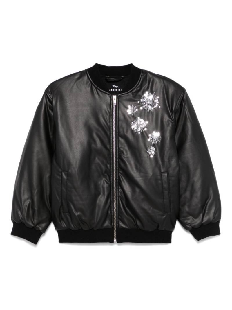 Andorine sequin-embellished bomber jacket - Black von Andorine