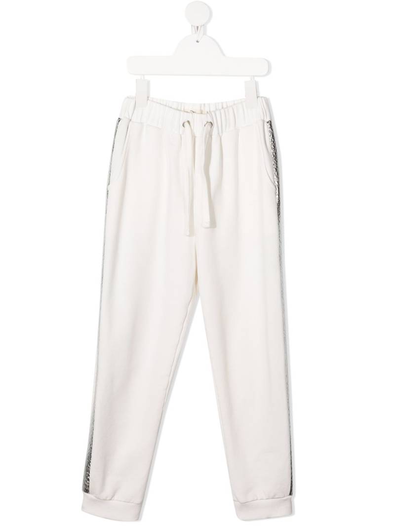 Andorine side-tape jogging trousers - White von Andorine