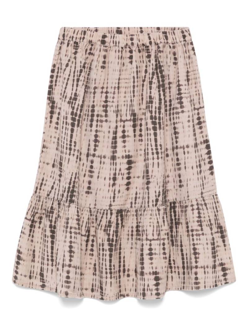 Andorine tie dye-print midi skirt - Neutrals von Andorine