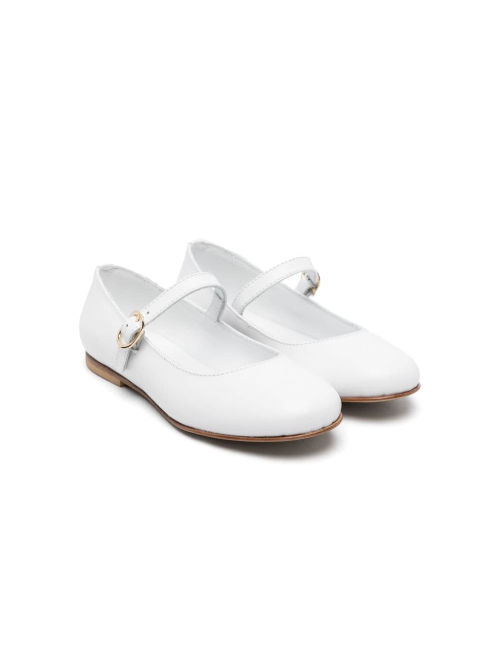 Andrea Montelpare Tresor leather ballerina shoes - White von Andrea Montelpare