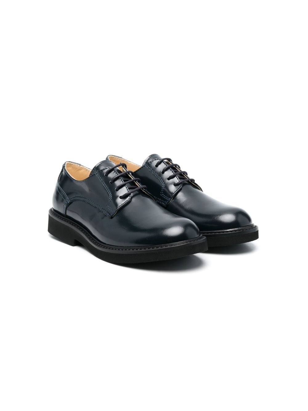 Andrea Montelpare lace-up leather loafers - Blue von Andrea Montelpare