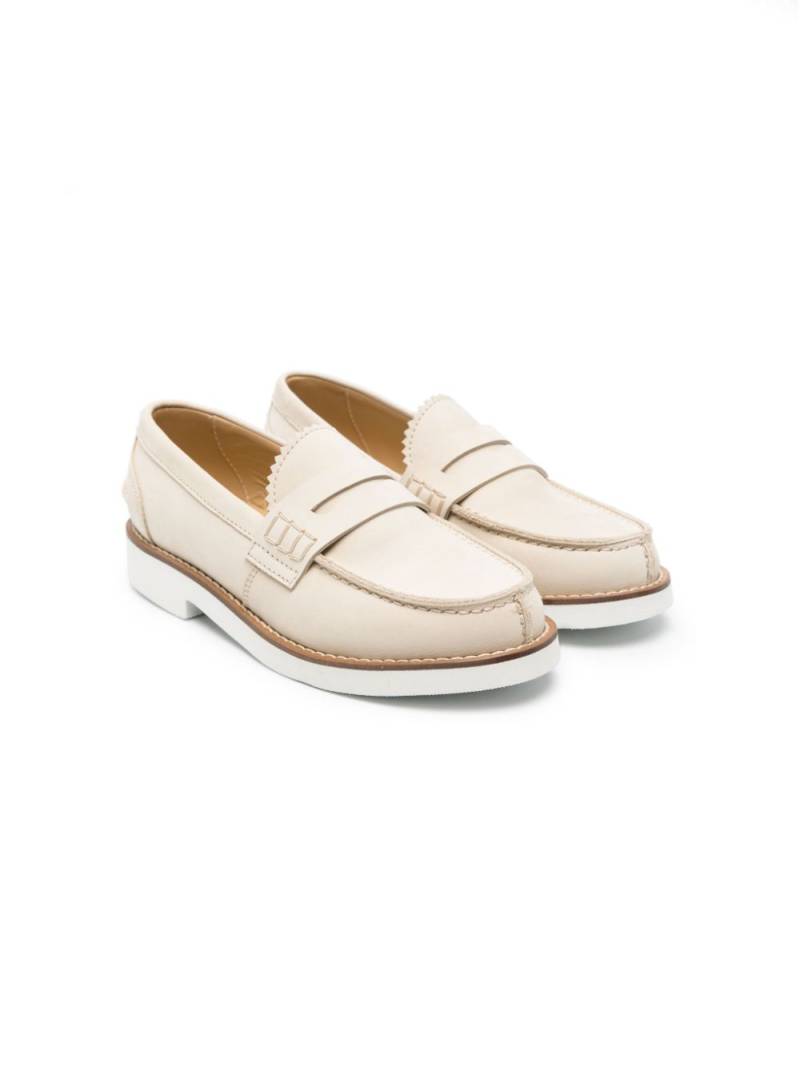 Andrea Montelpare nubuck penny loafers - Neutrals von Andrea Montelpare