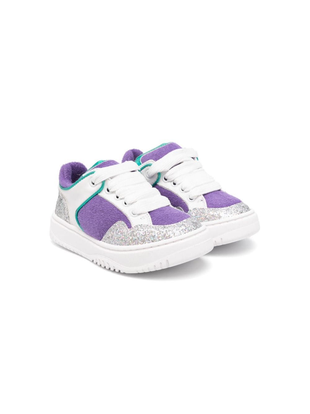 Andrea Montelpare terry-cloth glittered sneakers - Purple von Andrea Montelpare