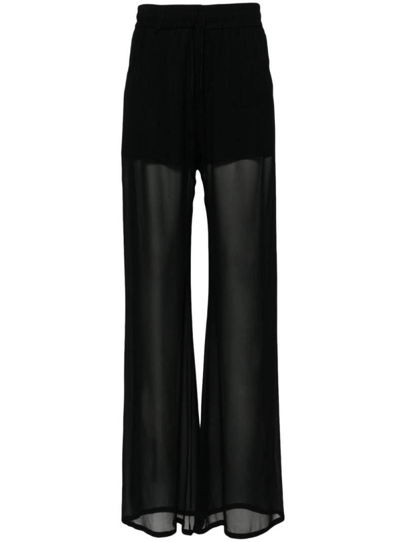 Andrea Ya'aqov drawstring wide-leg trousers - Black von Andrea Ya'aqov